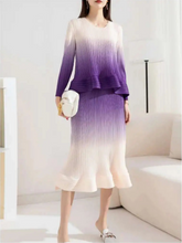 Couture Ombre Plissé Skirt & Top